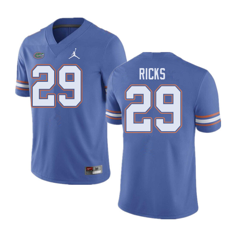 Jordan Brand Men #29 Isaac Ricks Florida Gators College Football Jerseys Sale-Blue - Click Image to Close